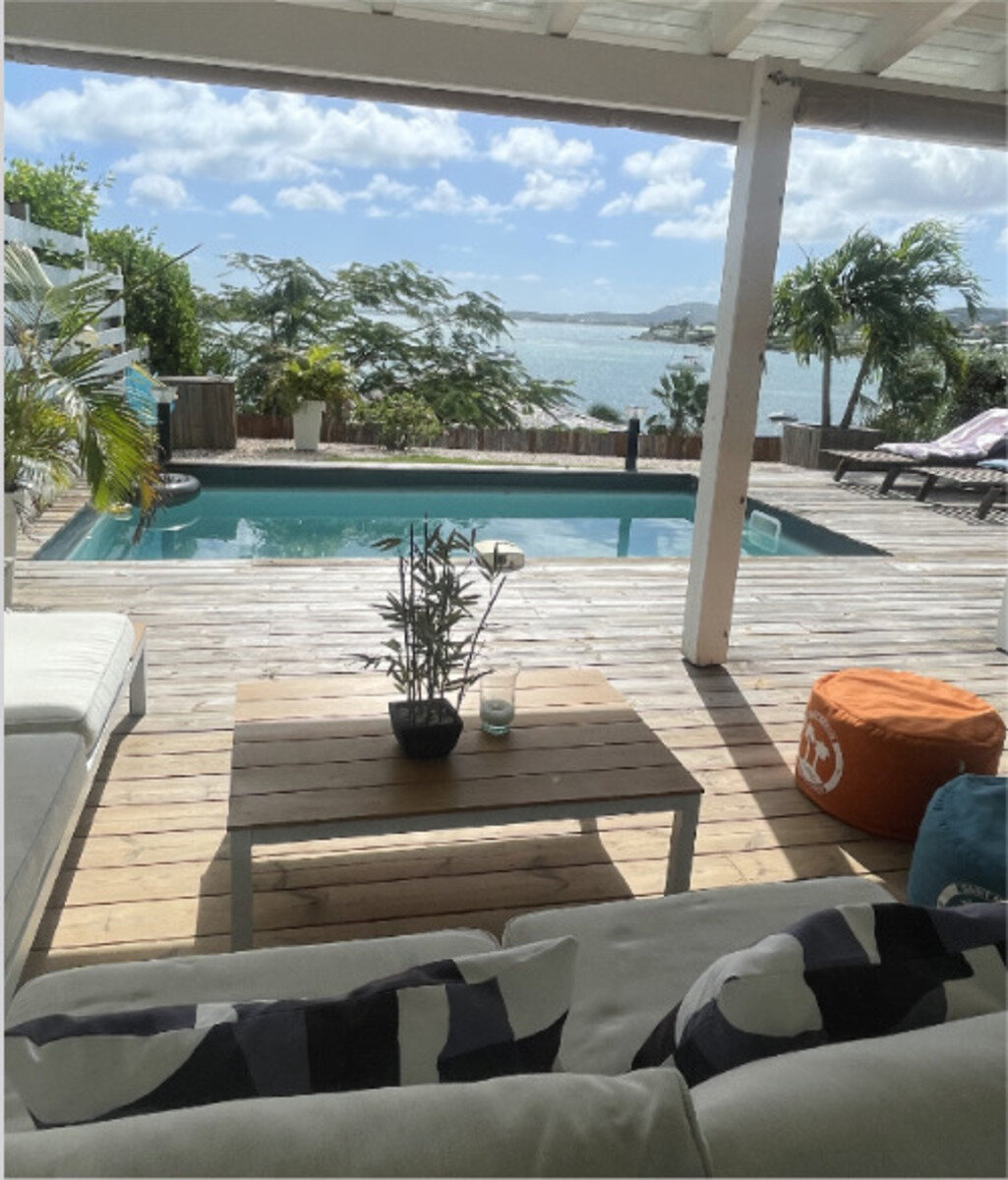 Villa vue panoramique depuis la Baie de Cul de Sac