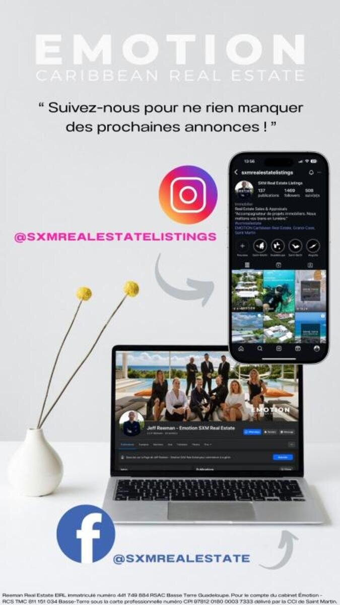 Immeuble R+1 / 368 m2 - Plage de Grand-Case