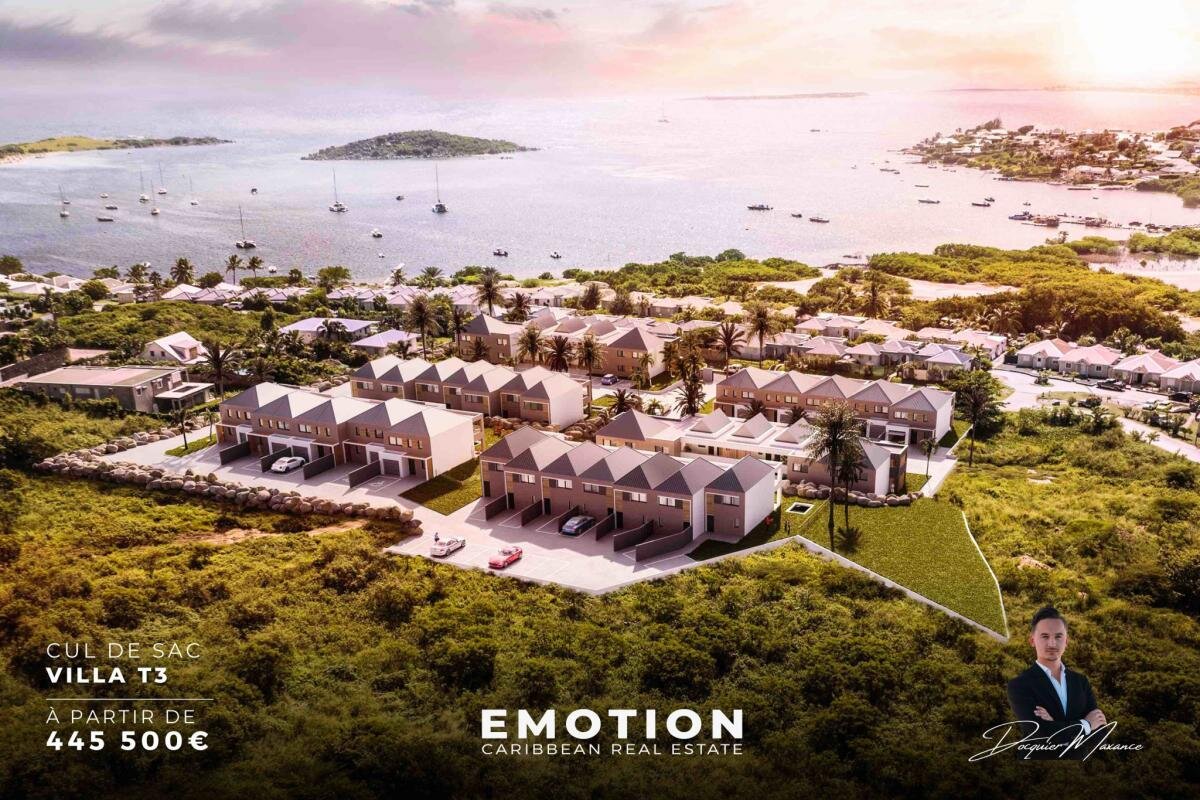 Villa T3 avec jardin et piscine individuelle à Cul de Sac