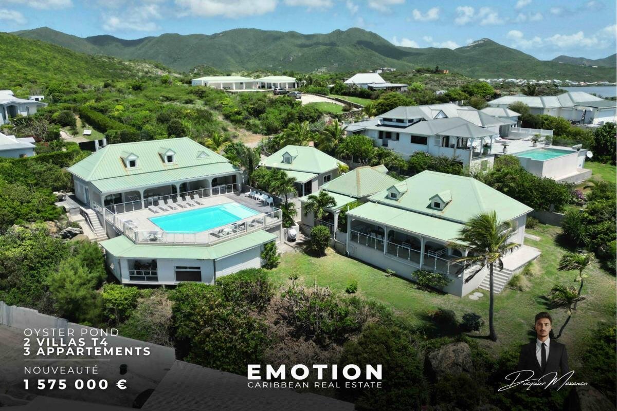 Ensemble immobilier pleine vue mer de deux villas + 3 appart