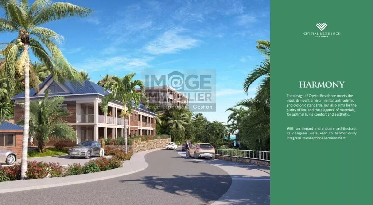 Anse Marcel Vue Mer résidence Crystal 2 pièces Neuf 65.60m2