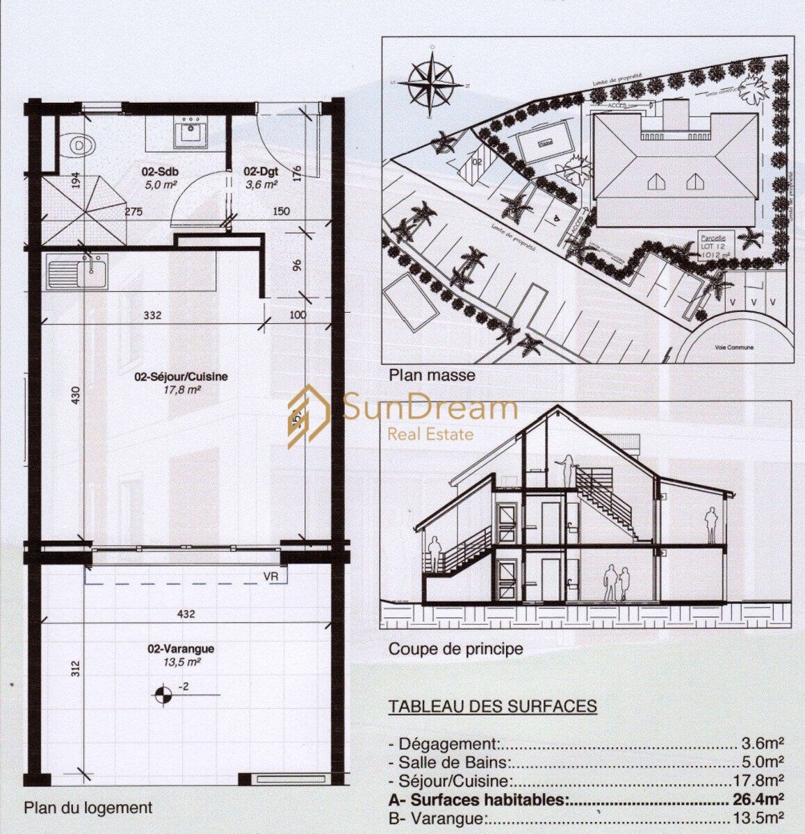 Cul de Sac T1 meublé avec terrasse