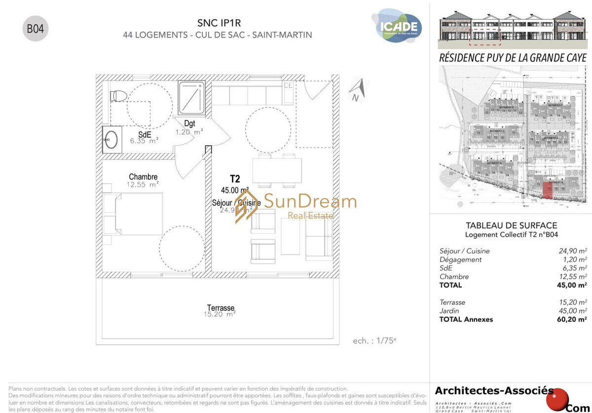 Superbe Appartement T2 Aux Jardins De La Grande Caye